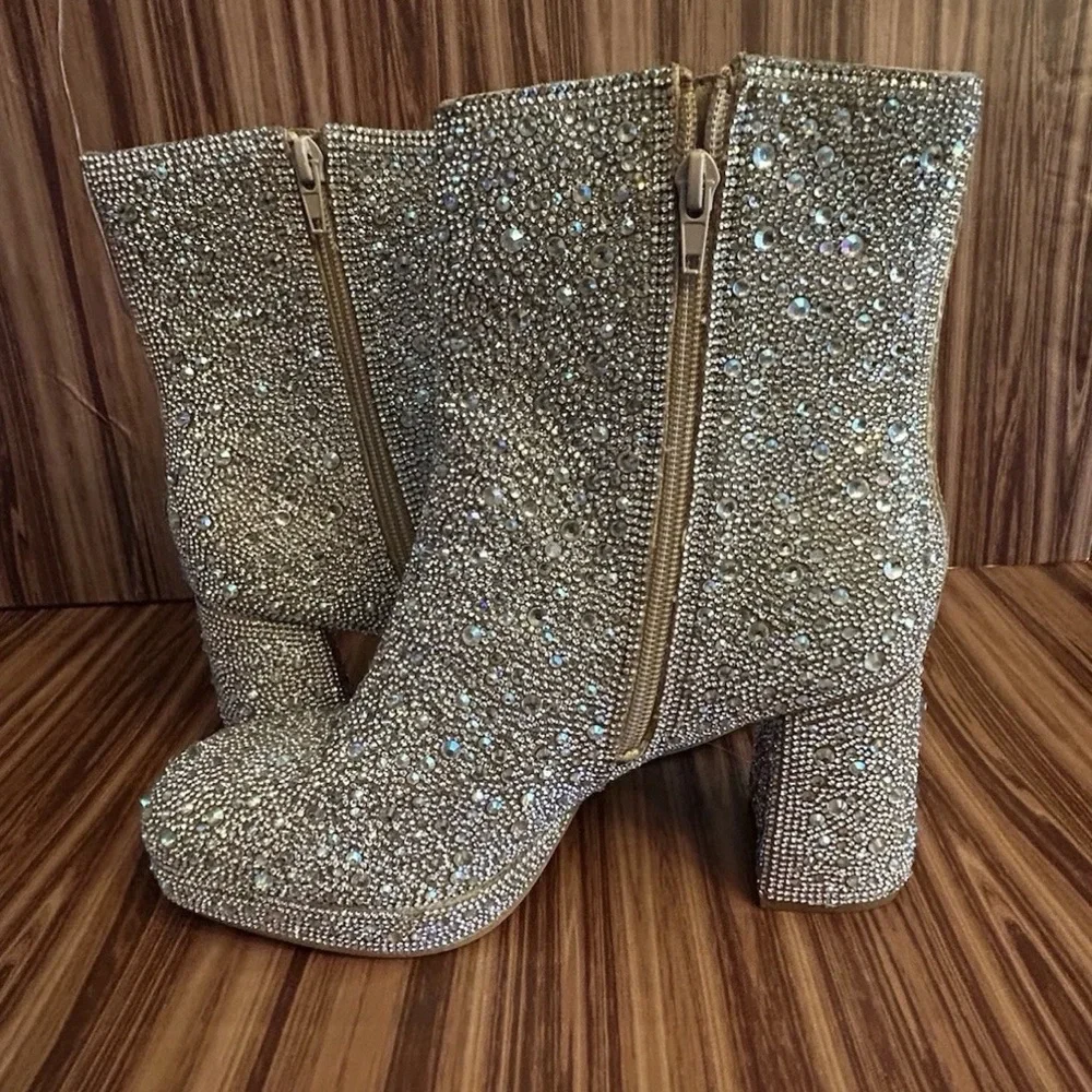 Hey Girl by Corkys “Bussin” rhinestone boots, size 11 - Picture 6 of 11